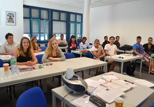 Classroom with students