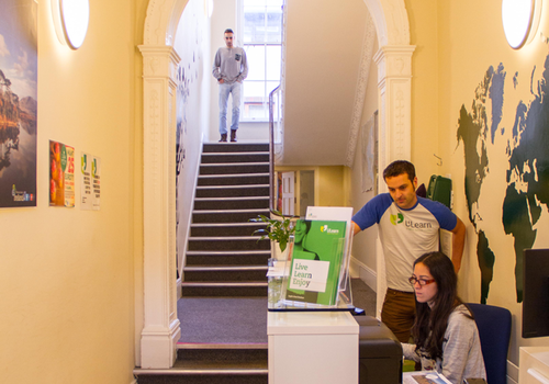 School reception corridor