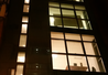school building at night