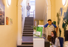 School reception corridor